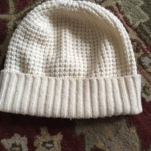 J CREW Ivory Cream Cashmere Blend Beanie Hat